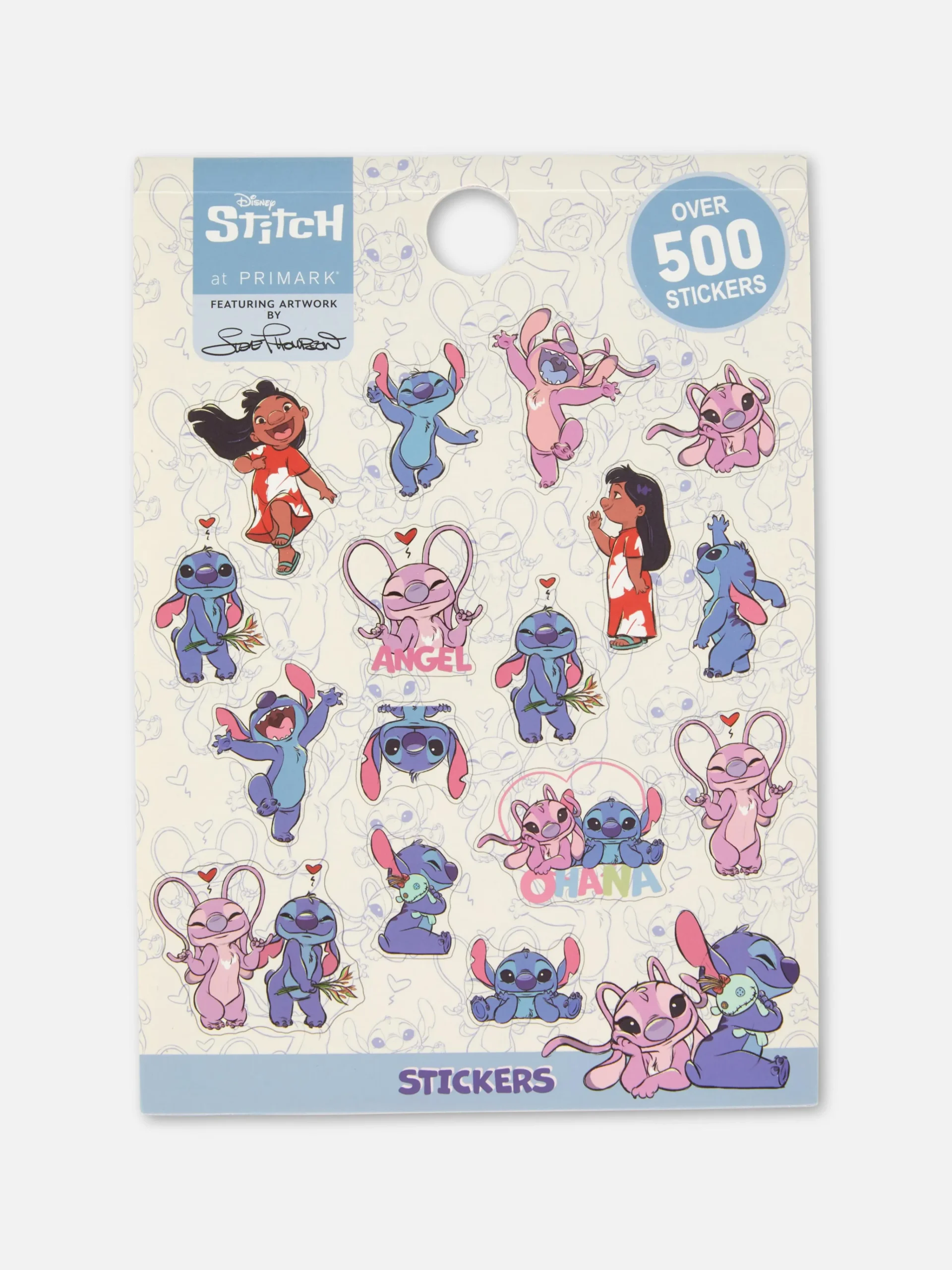 Enfant Primark Loisirs Creatifs|Pochette De 500 Autocollants Disney Lilo & Stitch