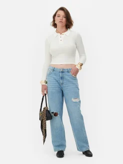 Femme Primark Hauts Et T-Shirts|Polo Côtelé à Manches Longues Rita Ora