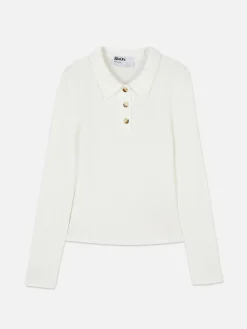 Femme Primark Hauts Et T-Shirts|Polo Côtelé à Manches Longues Rita Ora