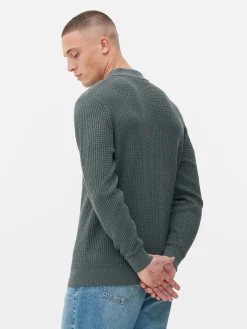 Homme Primark Pulls Et Gilets|Polo Texturé à Manches Longues
