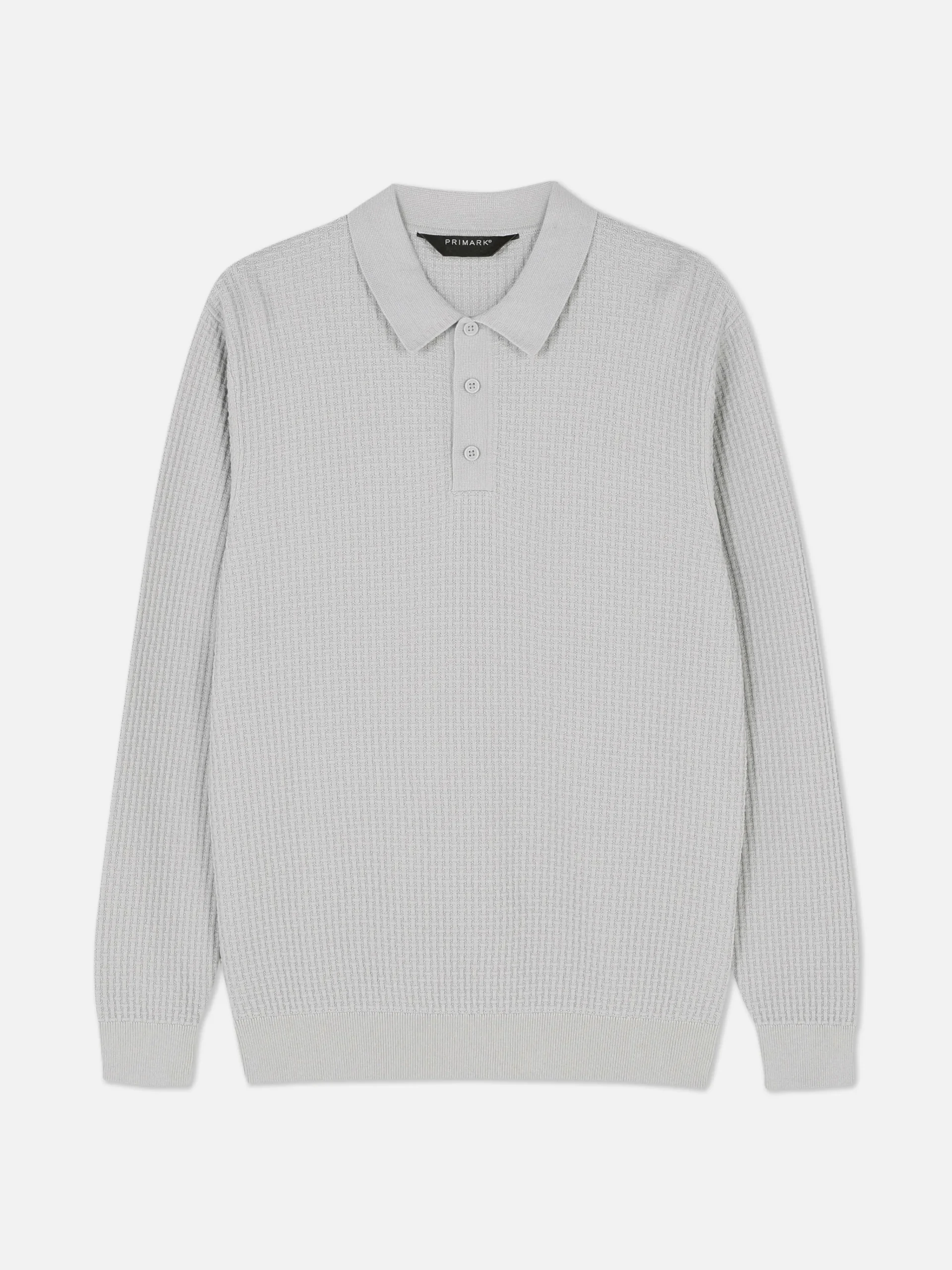 Homme Primark Pulls Et Gilets|Polo Texturé à Manches Longues