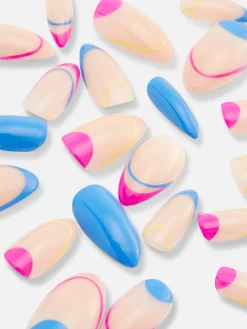 Primark Faux Ongles|PS... Faux Ongles Brillants Pointus à Motifs Abstraits