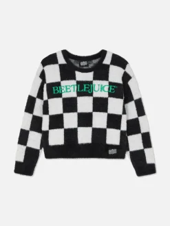 Enfant Primark Beetlejuice|Tout Halloween|Pull à Carreaux Beetlejuice