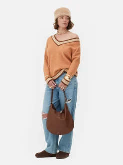 Femme Primark Pulls Et Gilets|Pull à Col En V Style Vintage Rita Ora