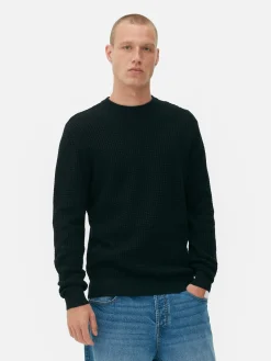Homme Primark Pulls Et Gilets|Pull à Col Ras-du-cou En Point De Panier Tressé