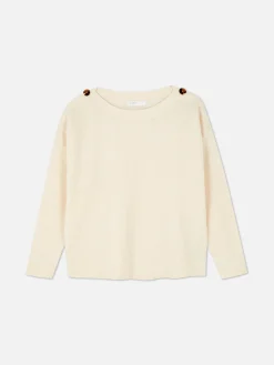 Femme Primark Pulls Et Gilets|Pull à Encolure Bateau Et à épaules Boutonnées