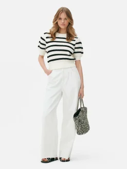 Femme Primark Pulls Et Gilets|Pull à Rayures Et Manches Bouffantes