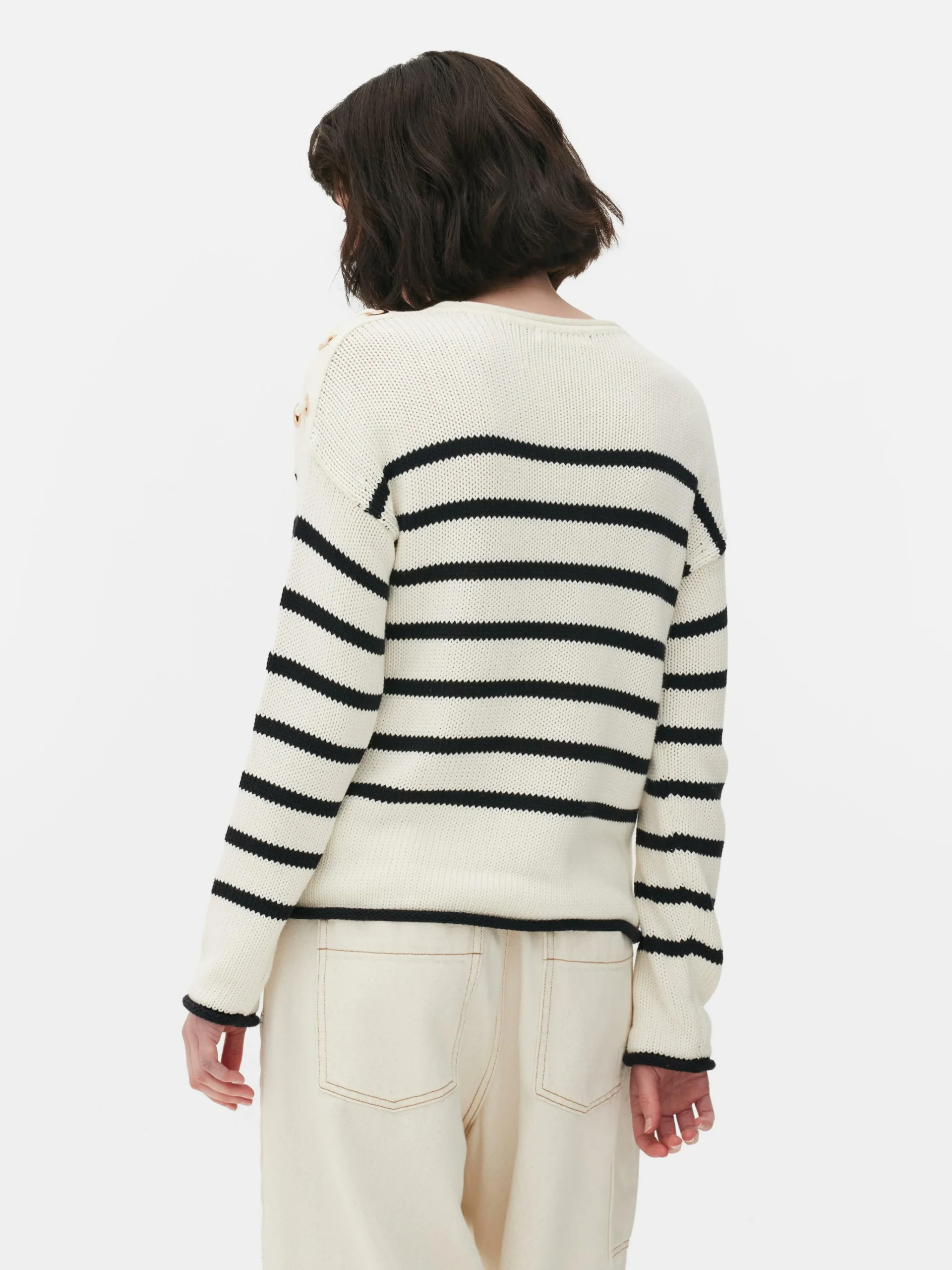 Femme Primark Pulls Et Gilets|Pull à Rayures Et épaules En Treillage