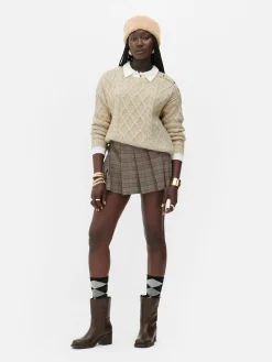 Femme Primark Pulls Et Gilets|Pull Boutonné En Maille Torsadée Rita Ora