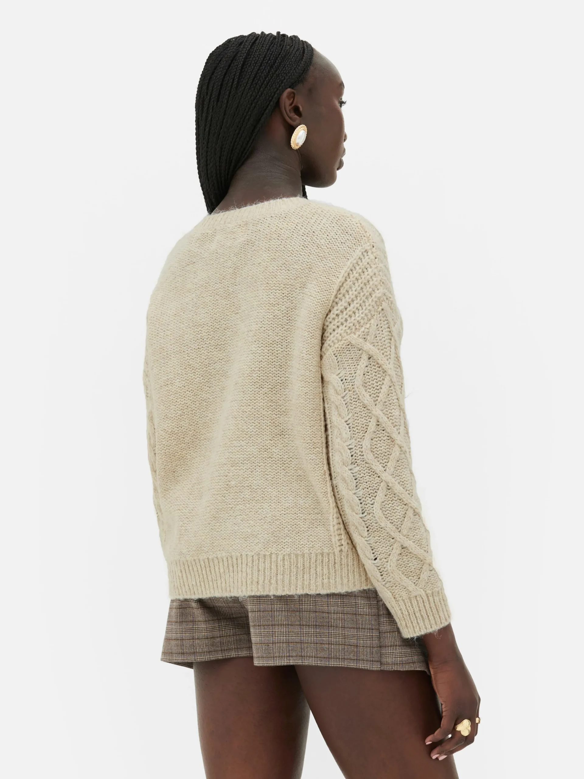 Femme Primark Pulls Et Gilets|Pull Boutonné En Maille Torsadée Rita Ora