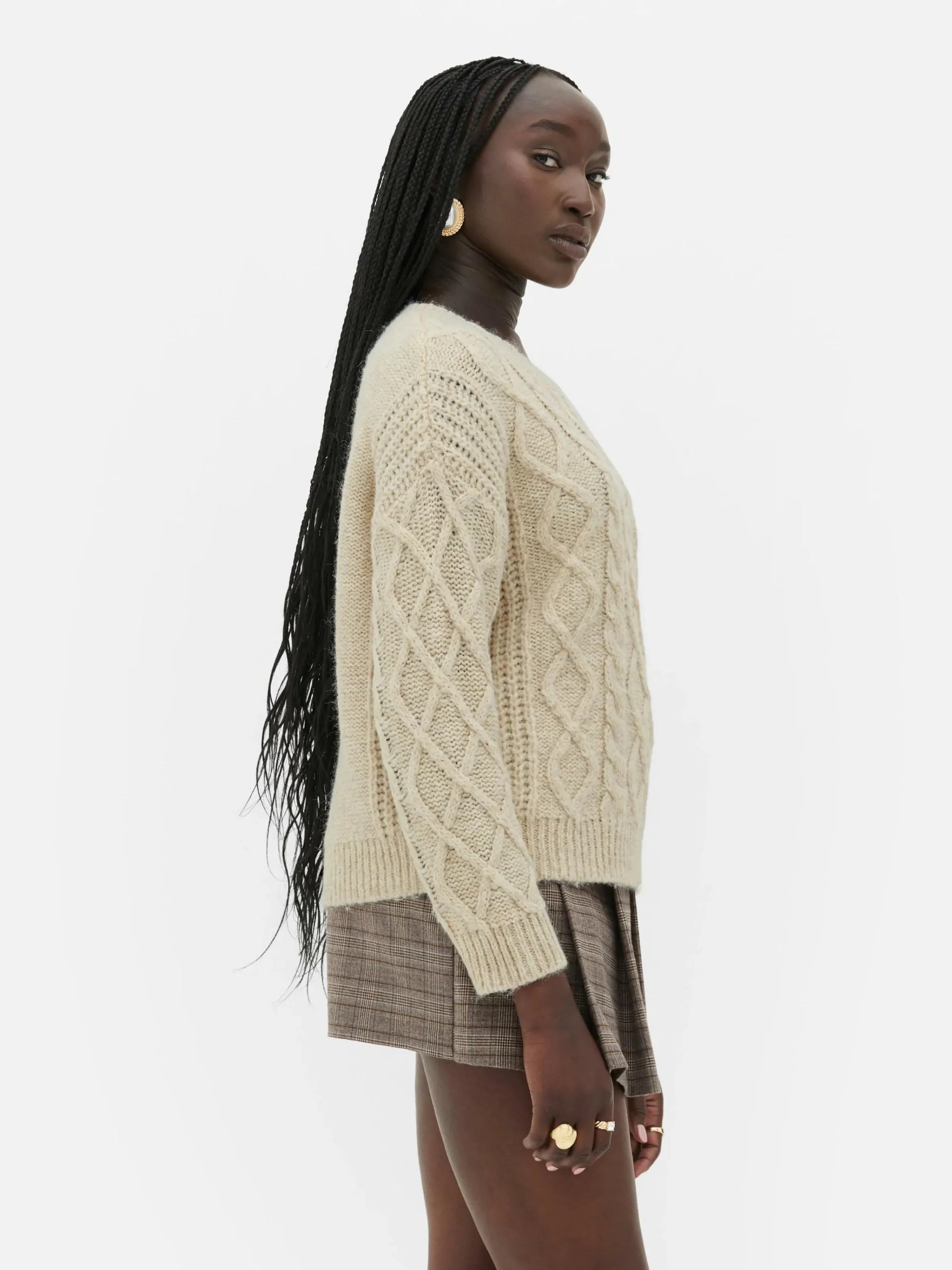 Femme Primark Pulls Et Gilets|Pull Boutonné En Maille Torsadée Rita Ora