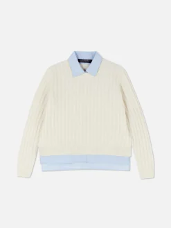 Femme Primark Pulls Et Gilets|Pull Chemise Deux-en-un