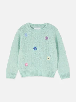 Enfant Primark Pulls Et Gilets|Pull En Maille à Fleurs Brodées