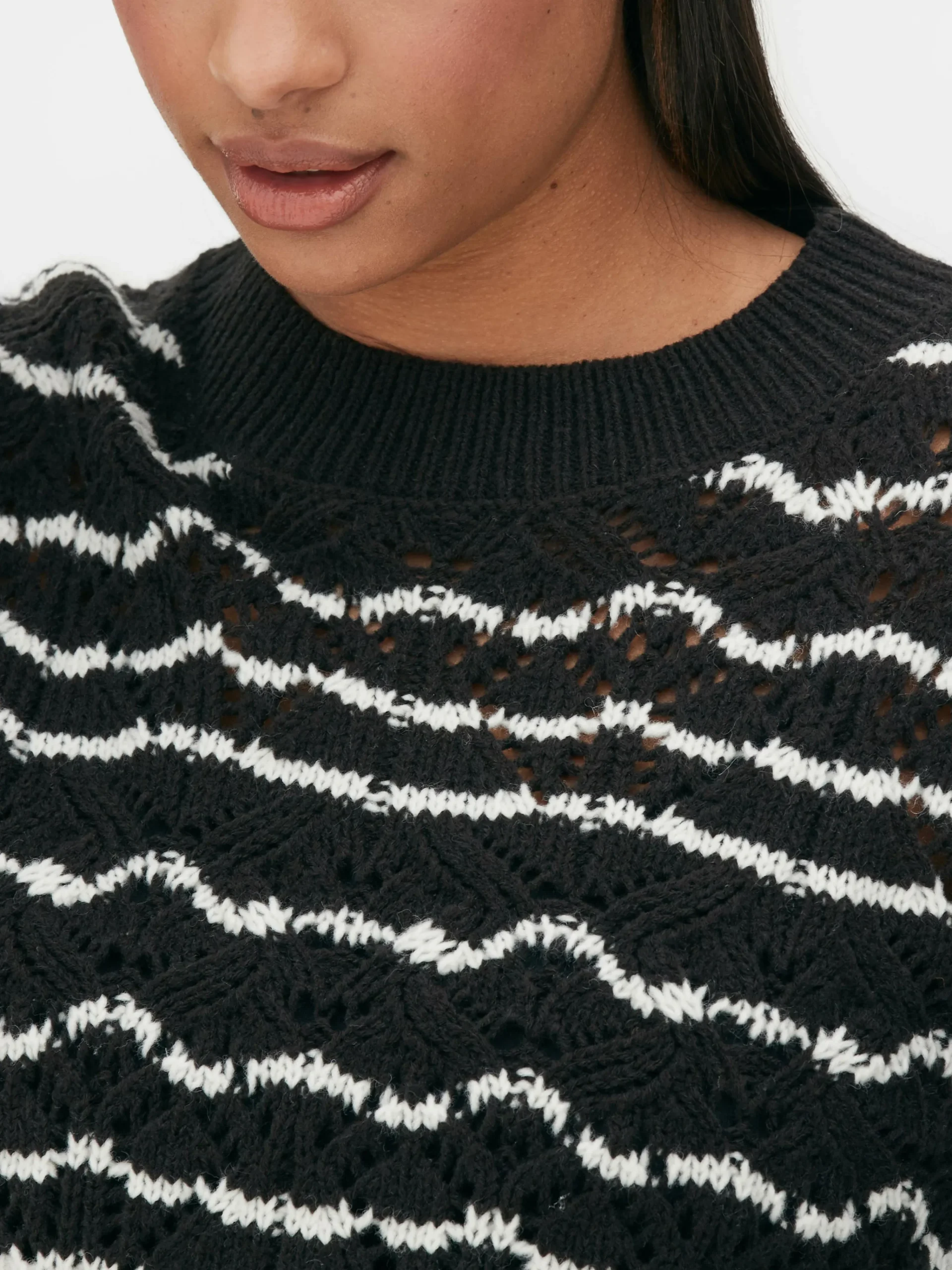 Femme Primark Pulls Et Gilets|Pull En Maille Ajourée à Col Ras-du-cou