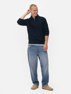 Homme Primark Pulls Et Gilets|Pull En Maille Côtelée à Col Zippé