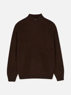 Homme Primark Pulls Et Gilets|Pull En Maille Côtelée à Col Zippé