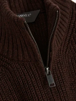 Homme Primark Pulls Et Gilets|Pull En Maille Côtelée à Col Zippé