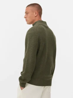 Homme Primark Pulls Et Gilets|Pull En Maille Côtelée à Col Zippé