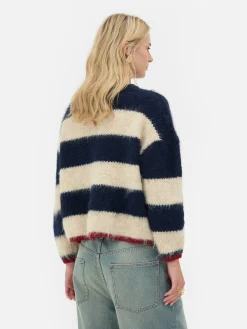 Femme Primark Pulls Et Gilets|Pull En Maille Duveteuse à Rayures Rita Ora