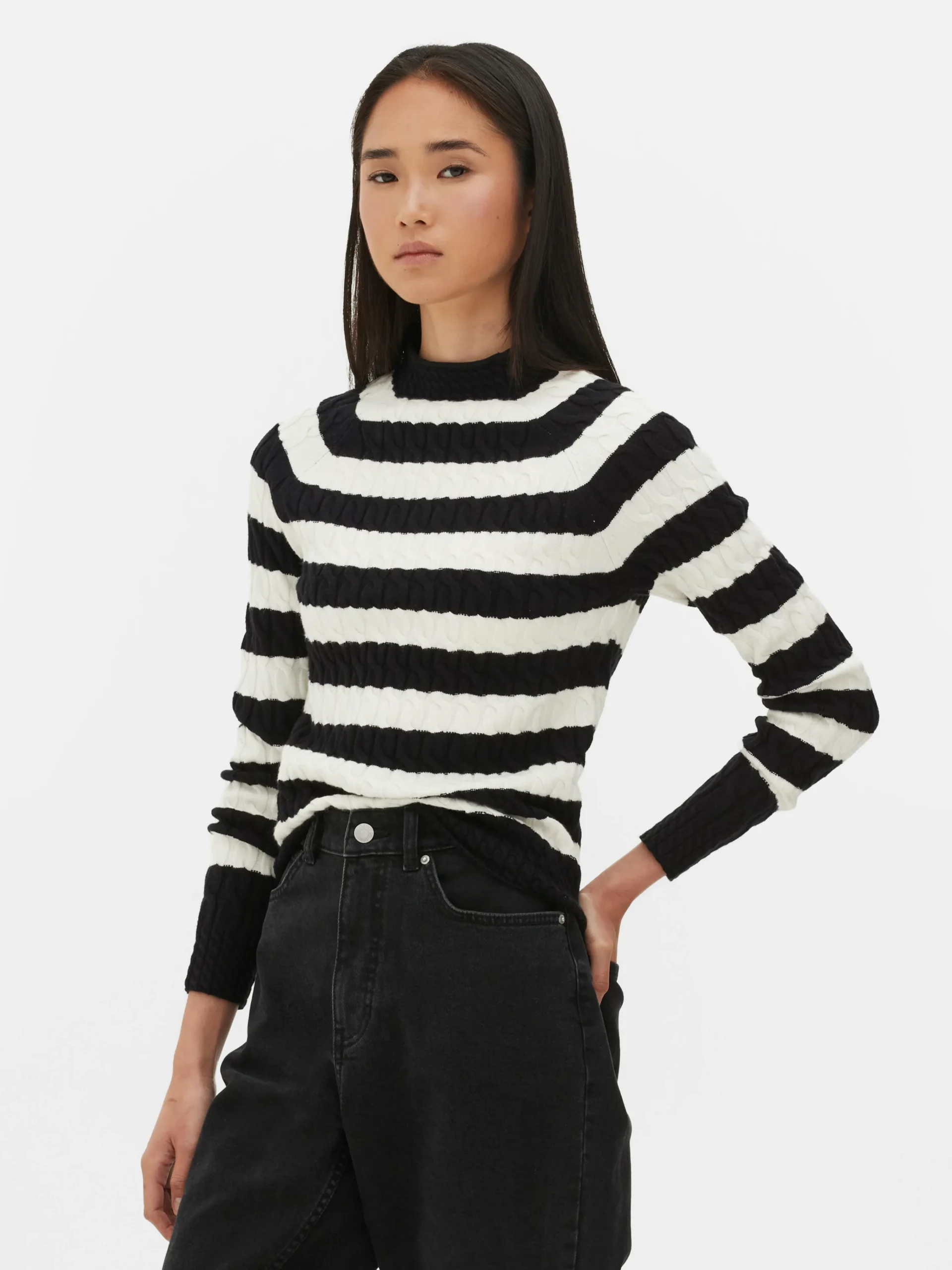 Femme Primark Pulls Et Gilets|Pull En Maille Torsadée à Col Montant