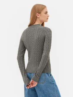 Femme Primark Pulls Et Gilets|Pull En Maille Torsadée à Col Montant