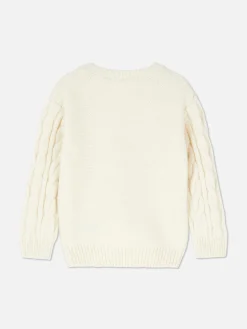 Enfant Primark Pulls Et Gilets|Pull En Maille Torsadée à Fleurs Brodées