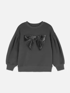 Enfant Primark Sweats À Capuche Et Sweat-Shirts|Pull En Velours à Manches Bouffantes Avec Nœud