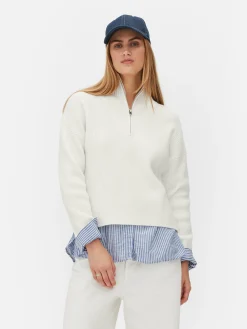 Femme Primark Pulls Et Gilets|Pull Tricoté à Encolure Zippée
