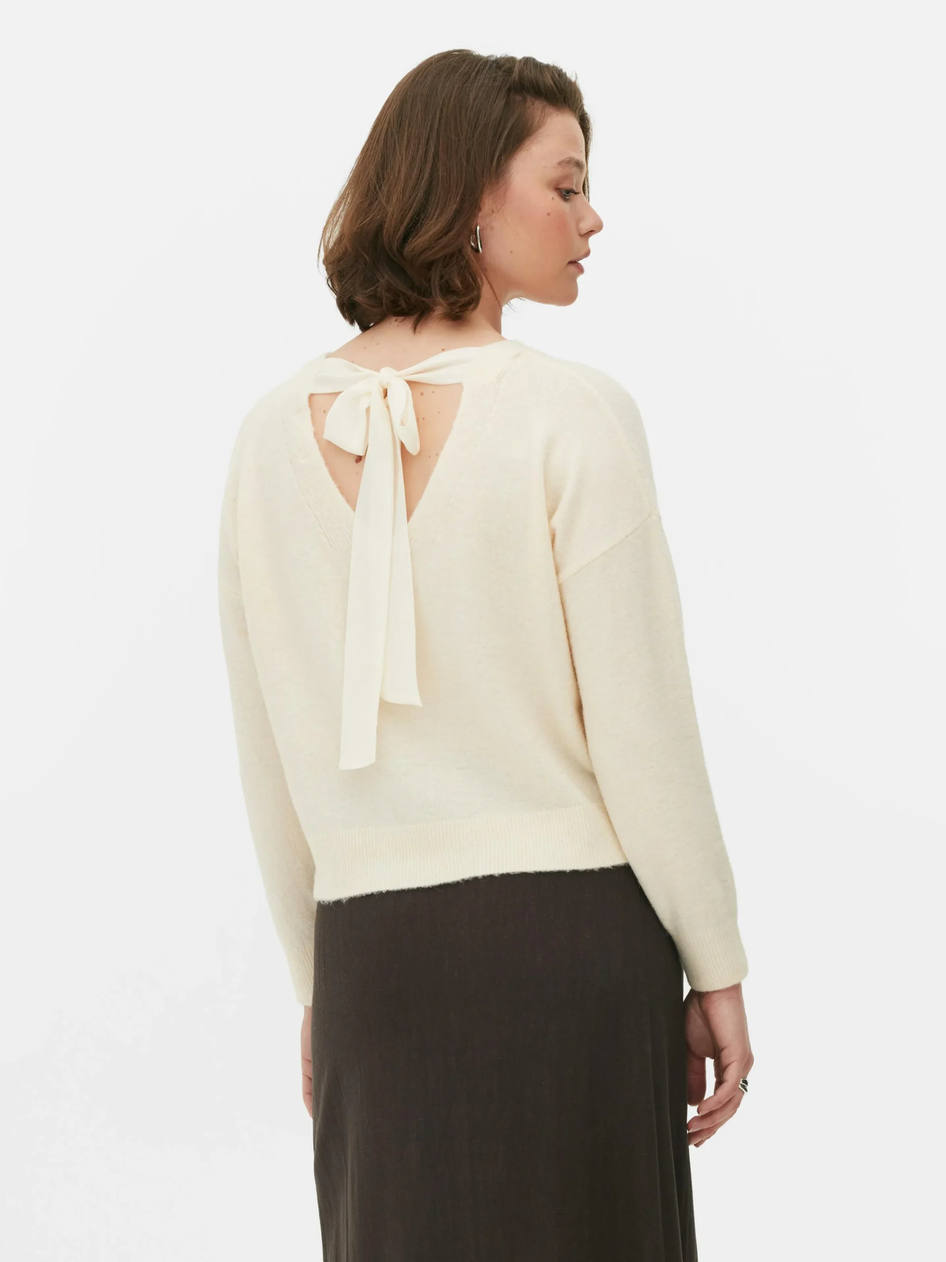 Femme Primark Pulls Et Gilets|Pull Tricoté Avec Nœud Dans Le Dos