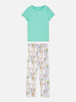 Femme Primark Ensembles Pyjamas|Pyjama à Manches Courtes Et Motif