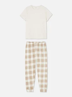 Femme Primark Ensembles Pyjamas|Pyjama à Manches Courtes Et à Motif écossais