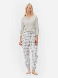 Femme Primark Ensembles Pyjamas|Pyjama à Manches Longues Avec Bas à Carreaux