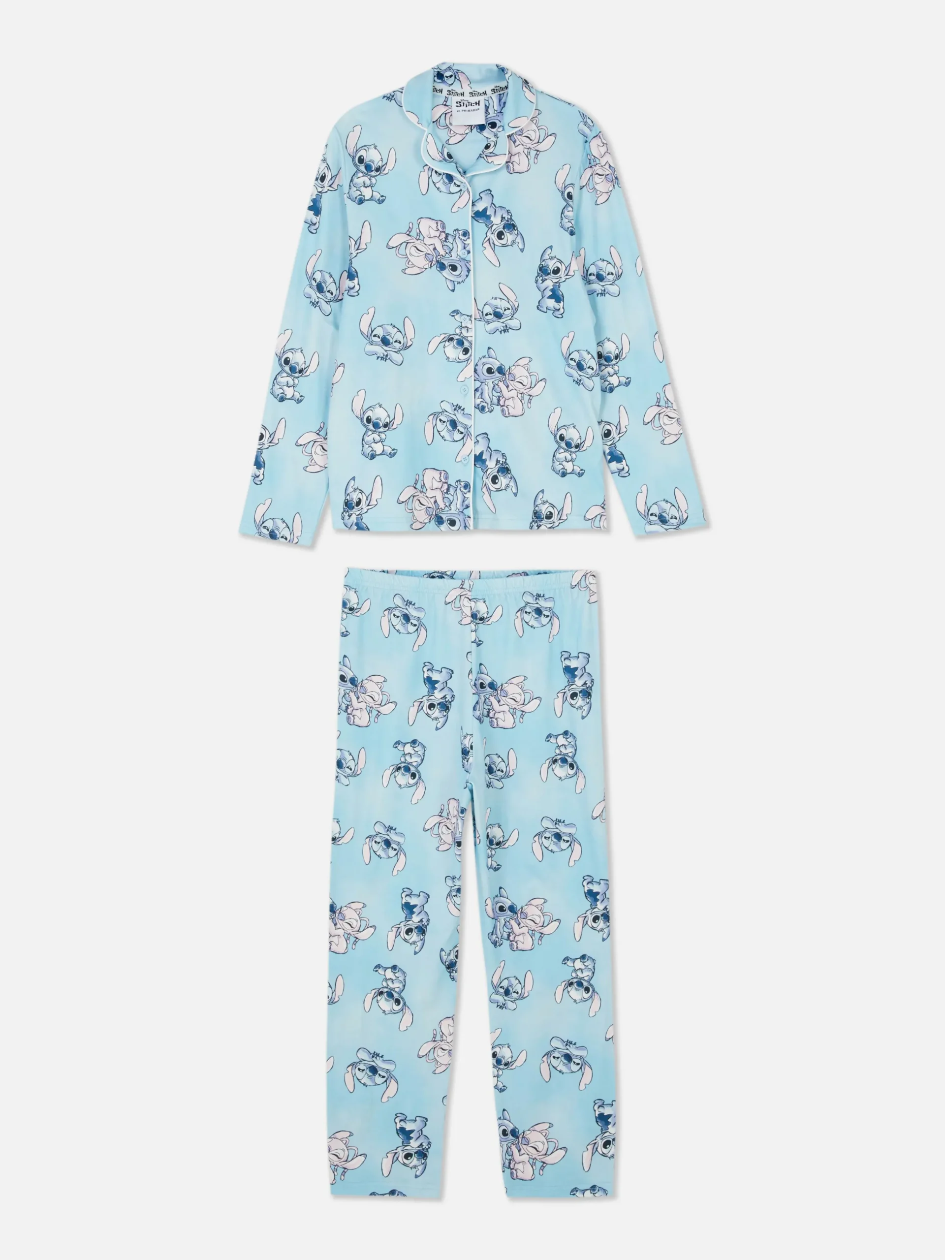 Enfant Primark Pyjamas Et Vêtements De Nuit|Pyjama à Manches Longues Disney Stitch & Angel