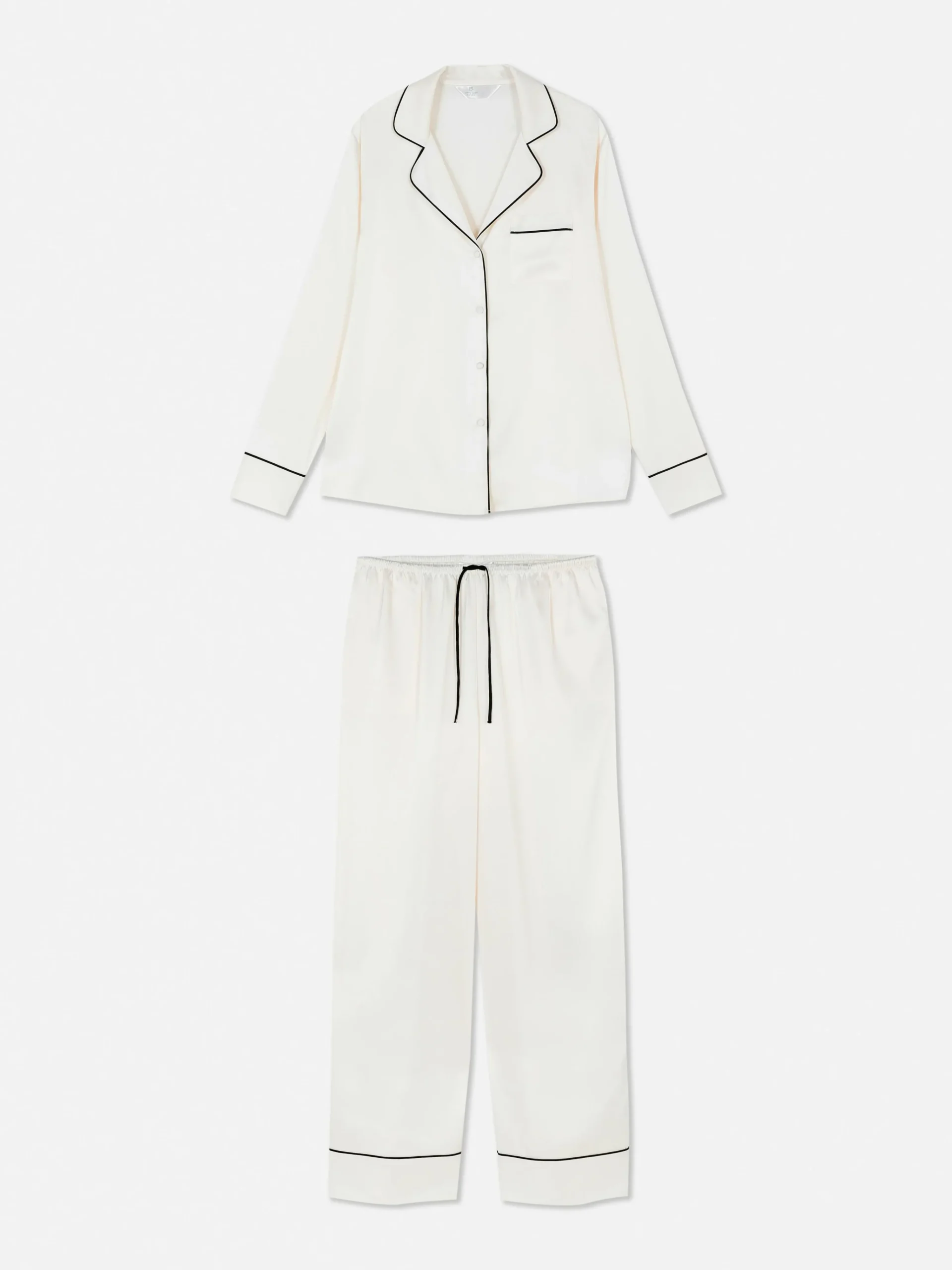 Femme Primark Ensembles Pyjamas|Pyjama Chemise à Manches Longues En Satin