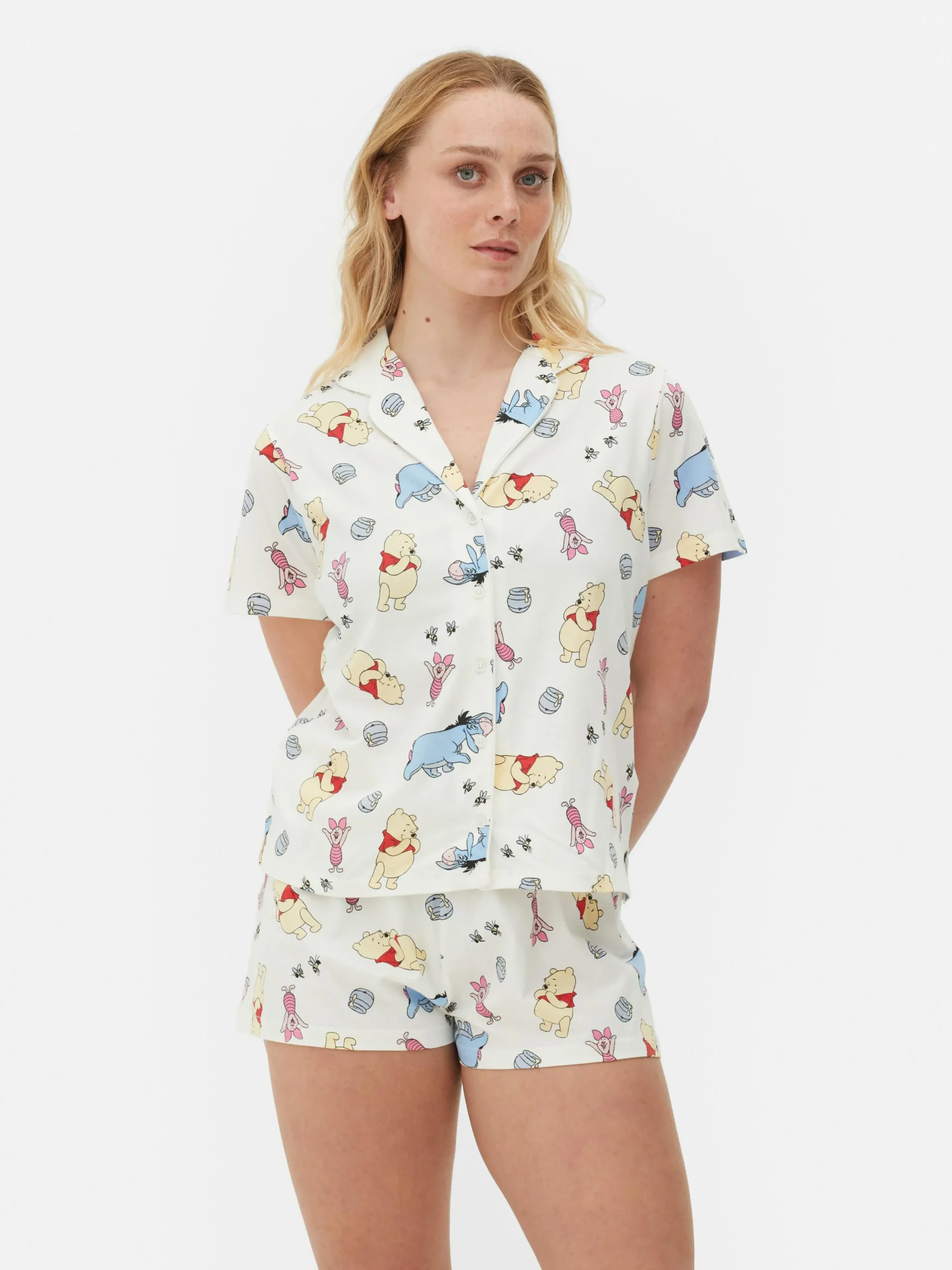 Femme Primark Ensembles Pyjamas|Pyjama Chemise Et Short Disney Winnie L'ourson