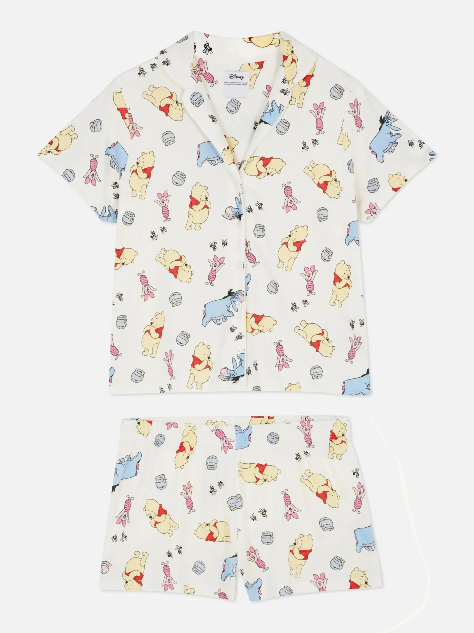 Femme Primark Ensembles Pyjamas|Pyjama Chemise Et Short Disney Winnie L'ourson