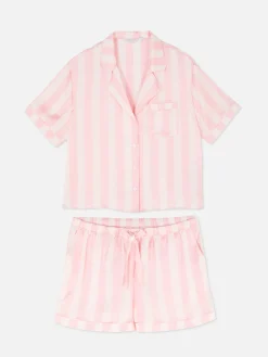 Femme Primark Ensembles Pyjamas|Pyjama Chemise Et Short En Satin