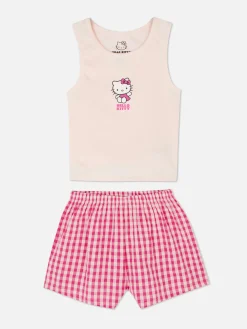 Femme Primark Ensembles Pyjamas|Pyjama Débardeur Et Short Hello Kitty 50e Anniversaire