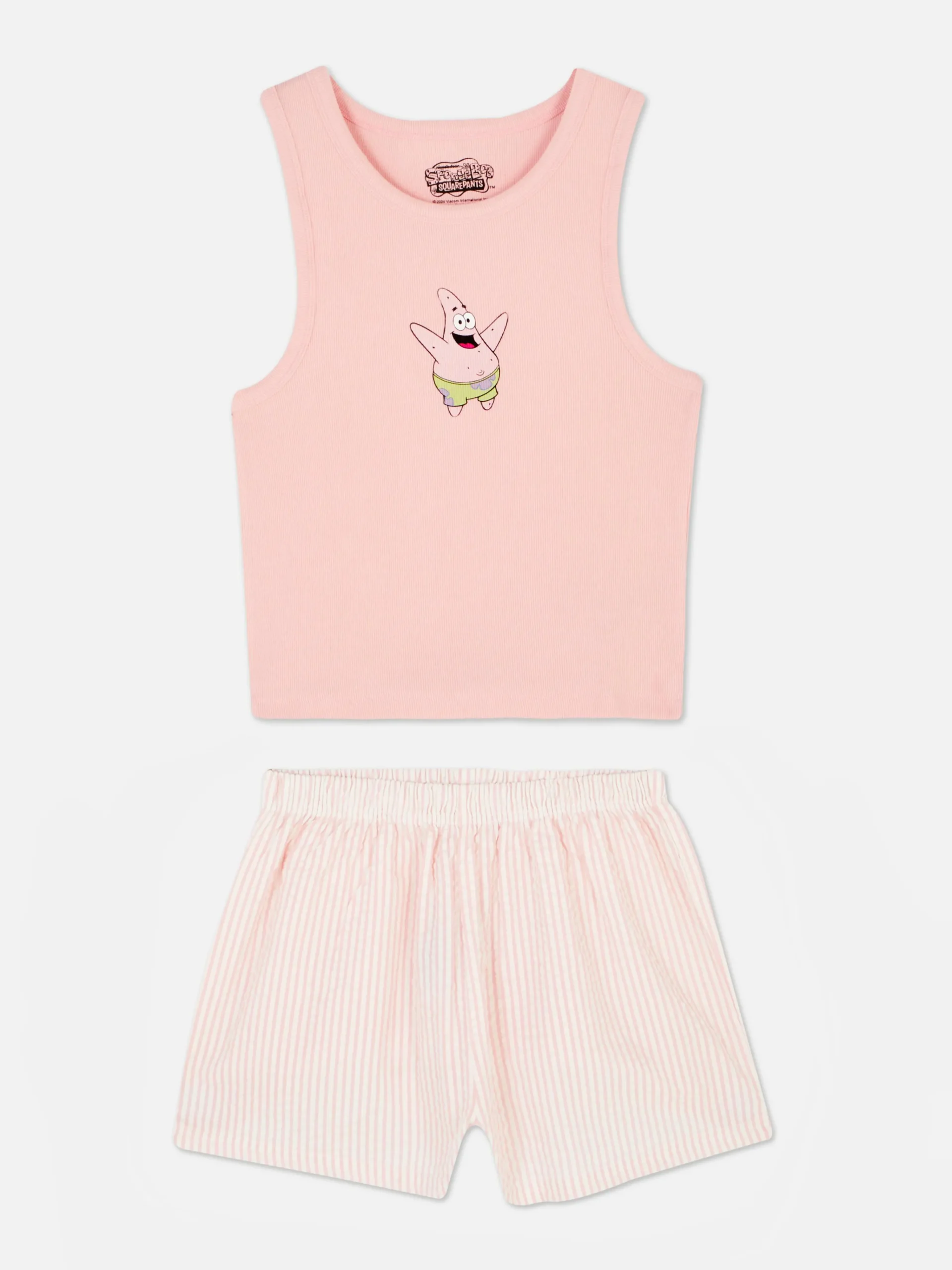 Femme Primark Ensembles Pyjamas|Pyjama Débardeur Et Short Bob L'éponge Femme