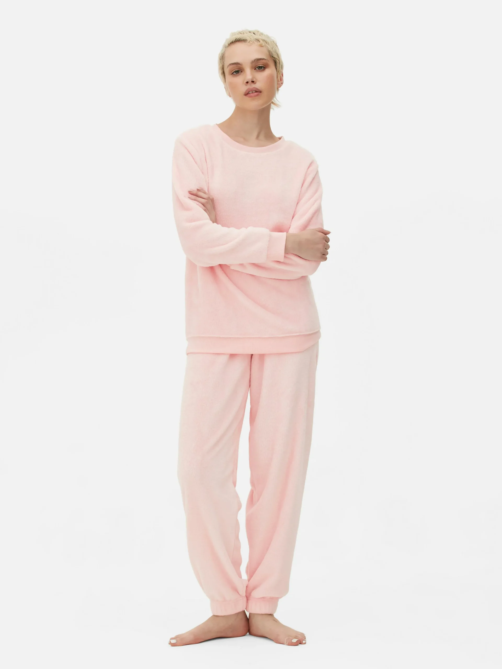 Femme Primark Ensembles Pyjamas|Pyjama En Molleton à Manches Longues