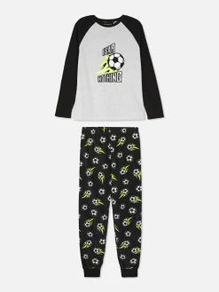 Enfant Primark Pyjamas Et Vêtements De Nuit|Pyjama En Polaire à Motif Ballon De Foot