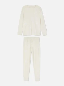 Femme Primark Ensembles Pyjamas|Pyjama En Tissu Minky Duveteux