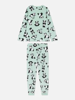 Enfant Primark Pyjamas Et Vêtements De Nuit|Pyjama Long En Velours à Motif Panda