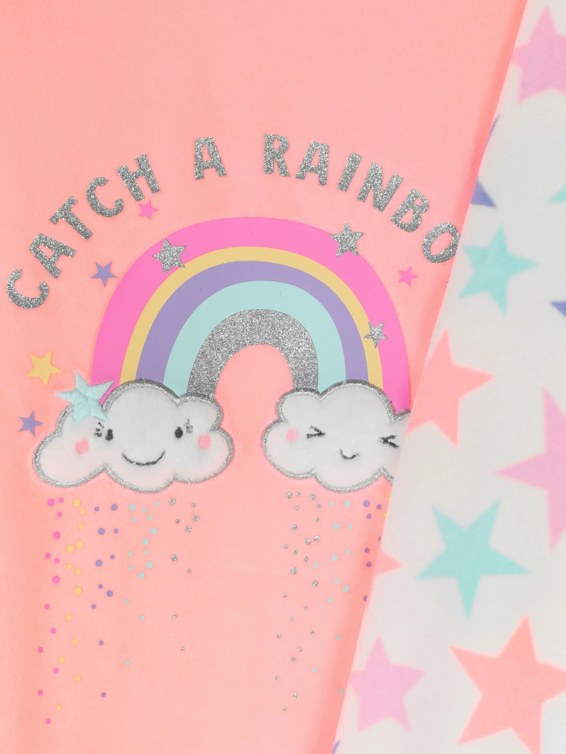 Enfant Primark Pyjamas Et Vêtements De Nuit|Pyjama Long En Velours Arc-en-ciel