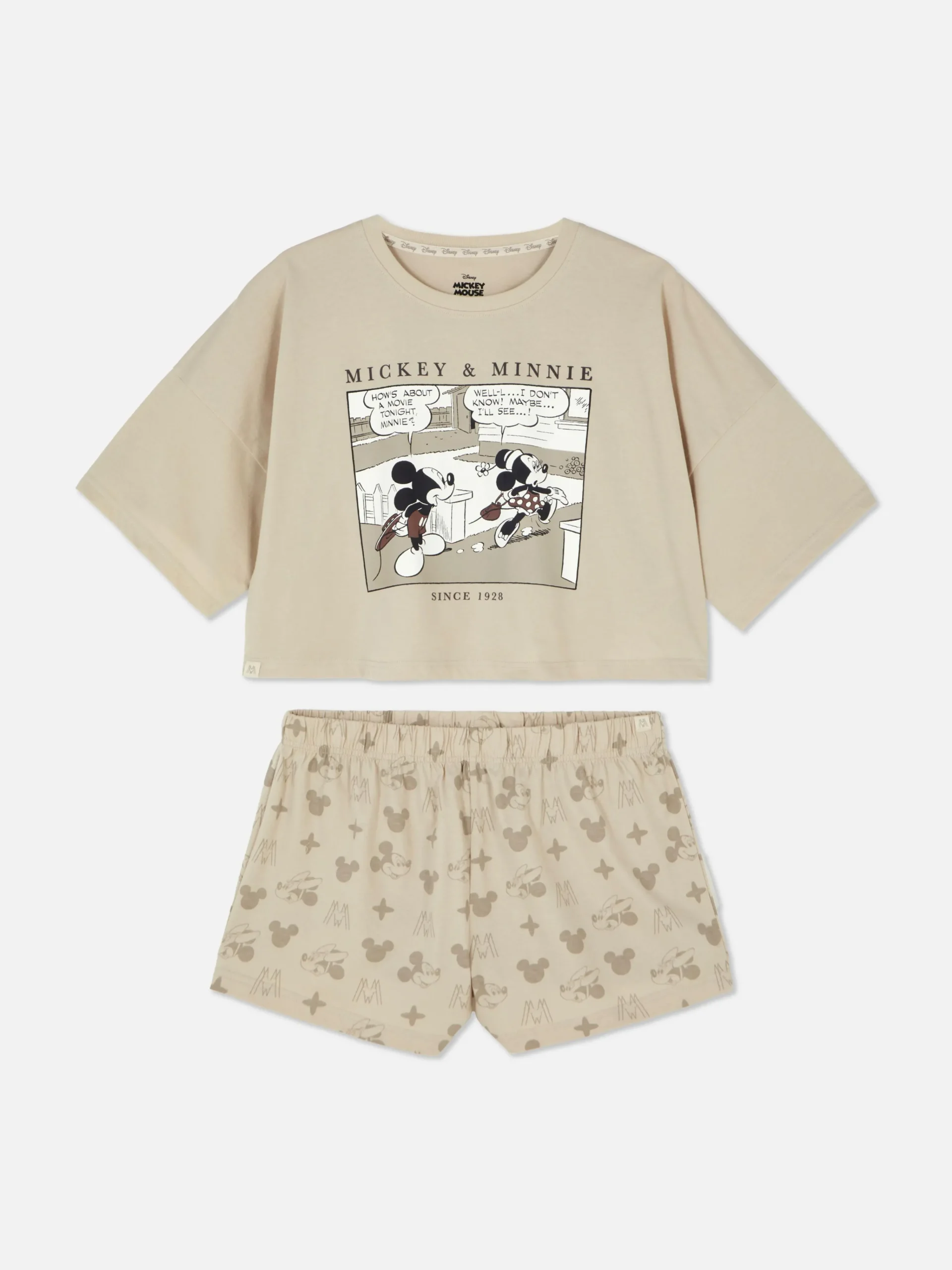 Femme Primark Ensembles Pyjamas|Pyjama Short à Motif Disney Mickey Mouse