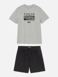 Homme Primark Pyjamas|Pyjama T-shirt Et Short Tokyo