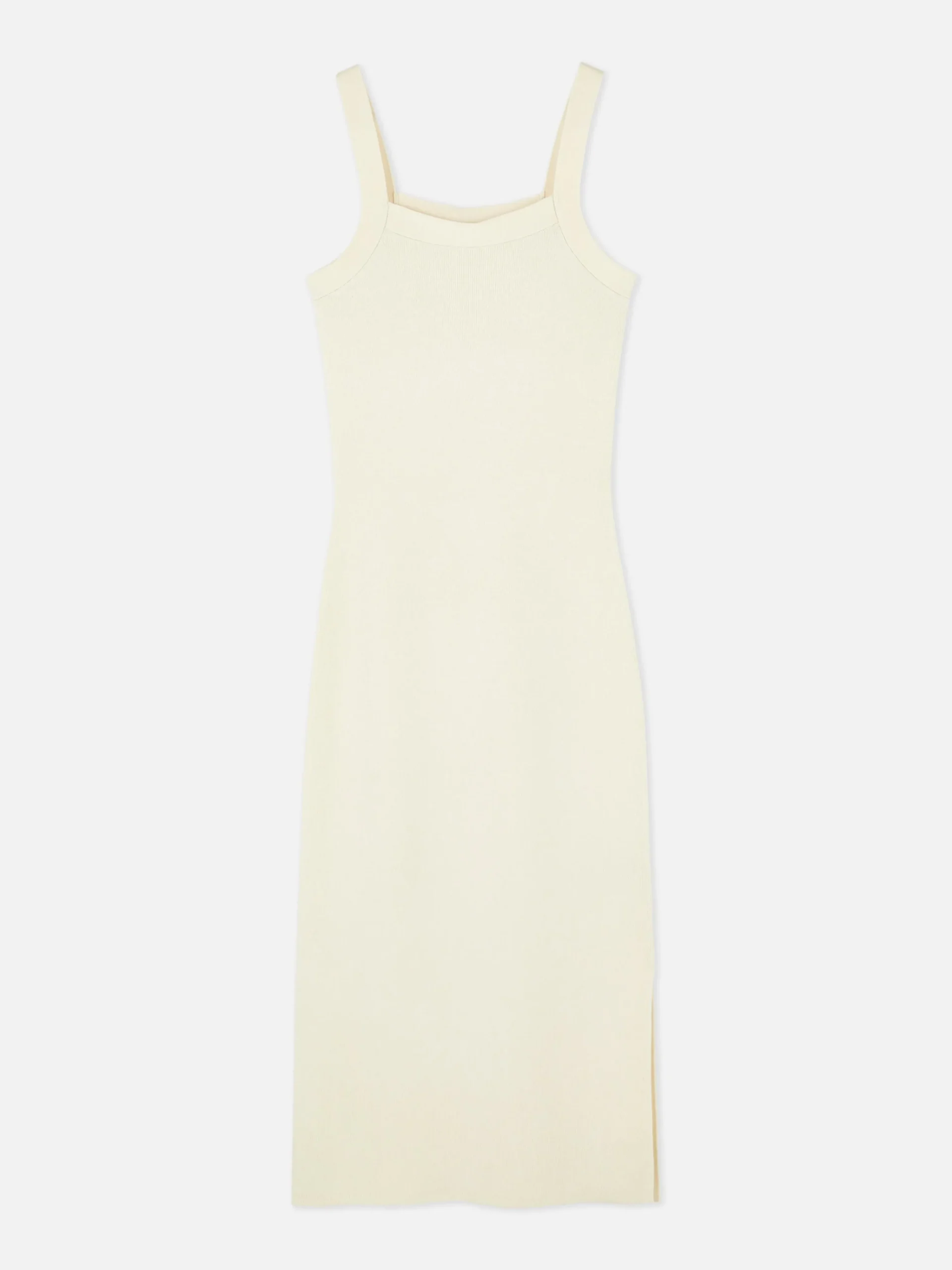 Femme Primark Robes|Robe Côtelée à Encolure Carrée