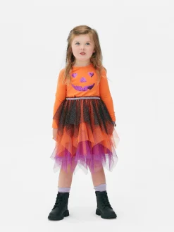 Enfant Primark Tout Halloween|Déguisements Halloween Pour Enfants|Robe D'Halloween Citrouille à Sequins