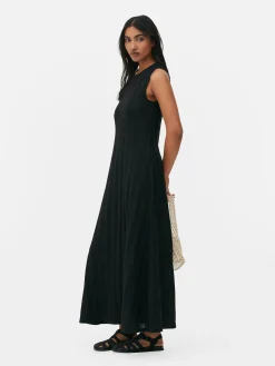 Femme Primark Robes|Robe Longue Texturée Sans Manches à Rayures