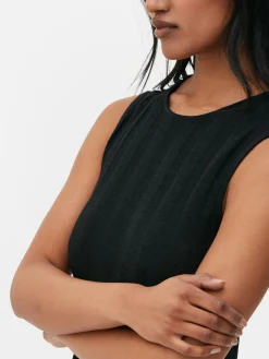 Femme Primark Robes|Robe Longue Texturée Sans Manches à Rayures